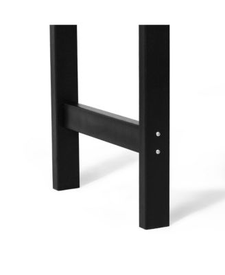 Outdoor Modern HDPE 66" Wide Rectangle Patio Dining Table for 6