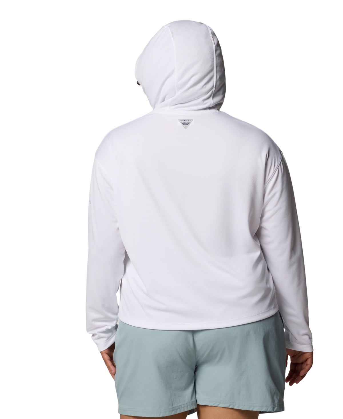 Shop Columbia Plus Size Pfg Solar Stream Long Sleeve Hoodie Top In White