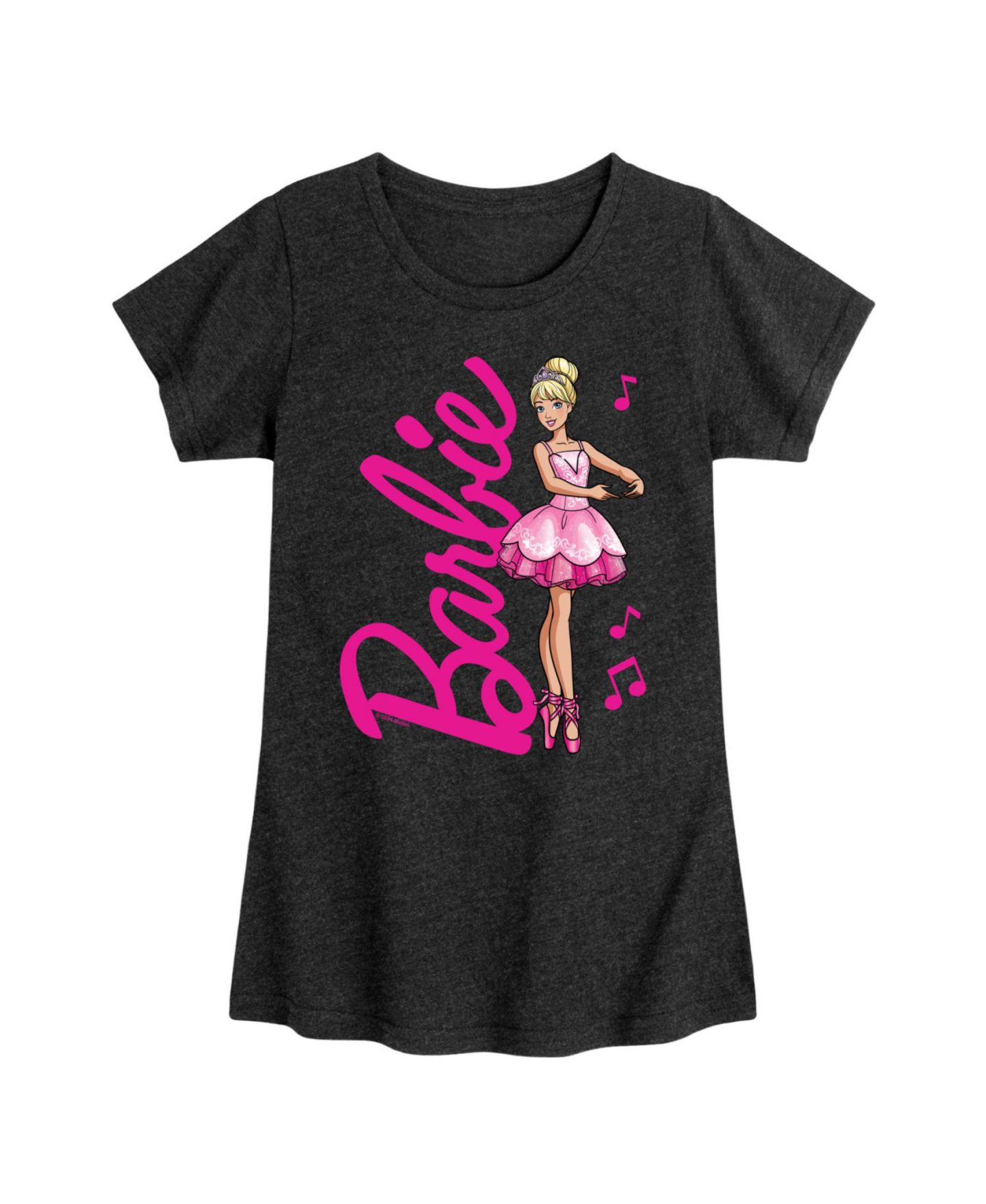 Футболка Barbie Ballerina Graphic Short Sleeve для девочек, цвет: Чёрный — фото 1