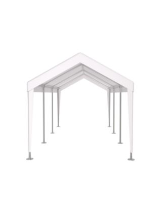 10' x 20' Portable Carport Garage with Roll-up Doors and Ventilated Windows