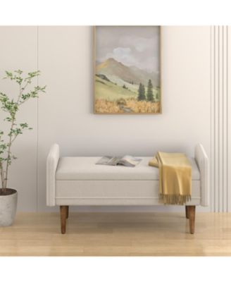 Streamdale Teddy Velvet Storage Stool with Ample Capacity