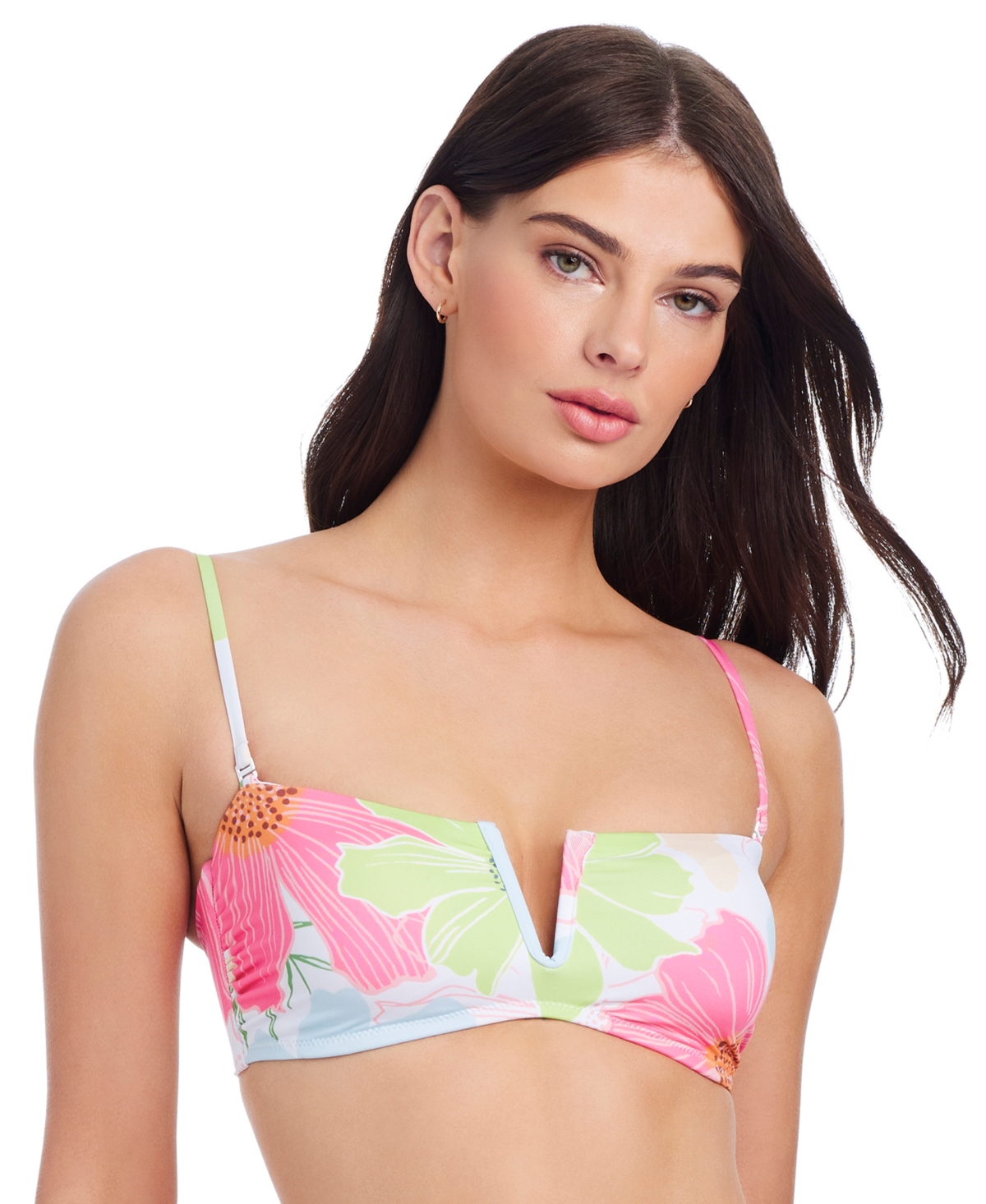 Shop Sanctuary Women's Charming Floral V-wire Bandeau Top In White