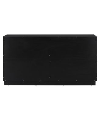 Black 4-Door Sideboard with Adjustable Shelves