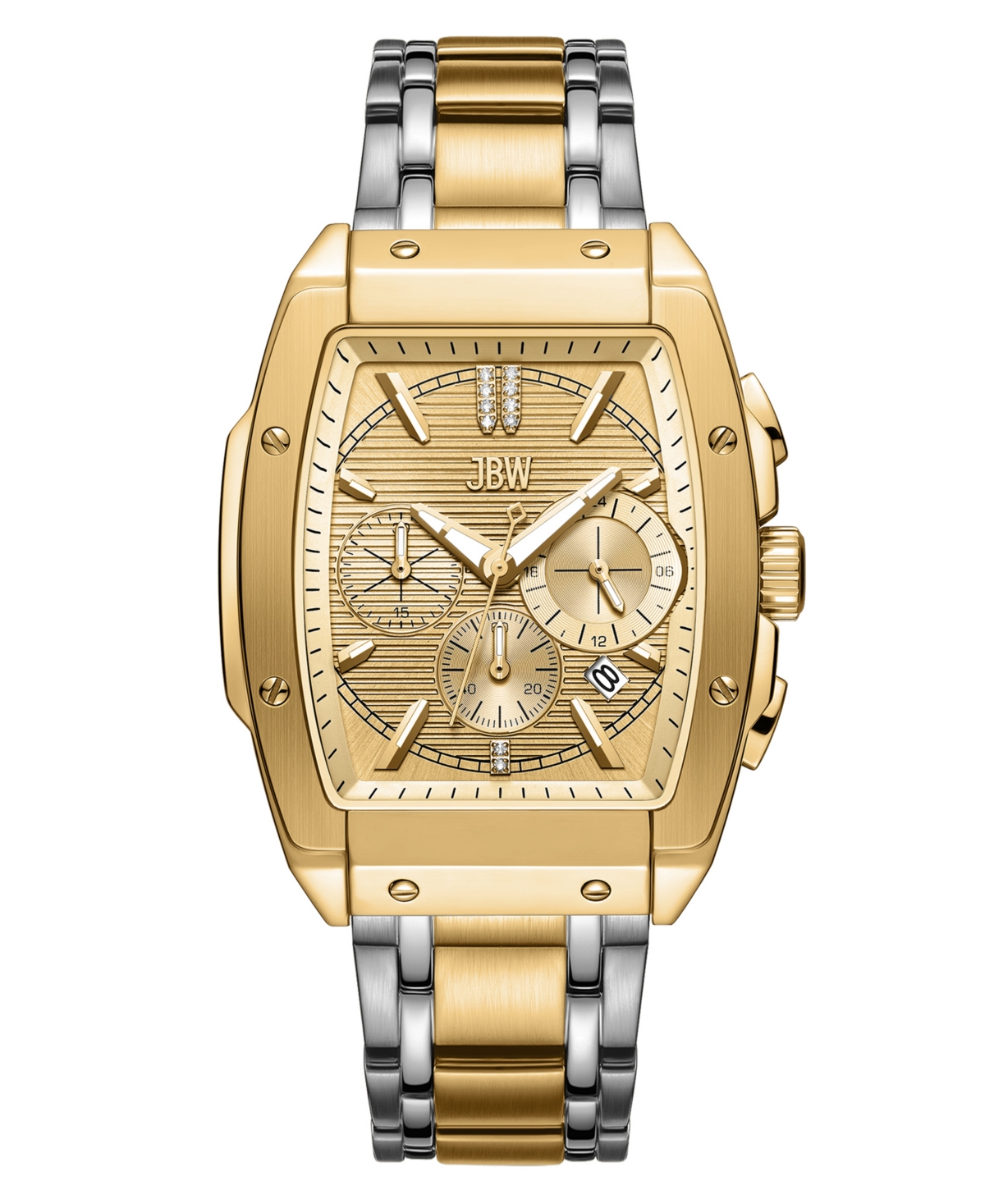 Men's Echelon Diamond Gold-Plated Stainless-Steel Watch - Two-tone