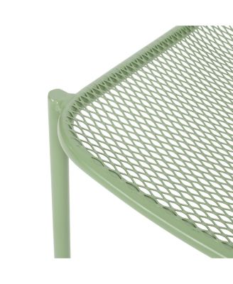 Streamdale Modern Mesh Metal Stackable Chairs Durable & Space-Saving Outdoor Seating