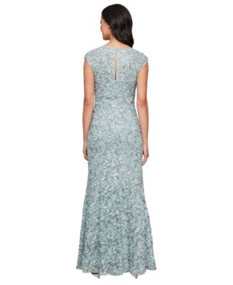 Petite Sequin Sweetheart Wrap Gown