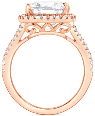 Badgley Mischka Certified Lab Grown Diamond Cushion Halo Engagement Ring (7-1/2 ct. t.w.) in 14k Gold