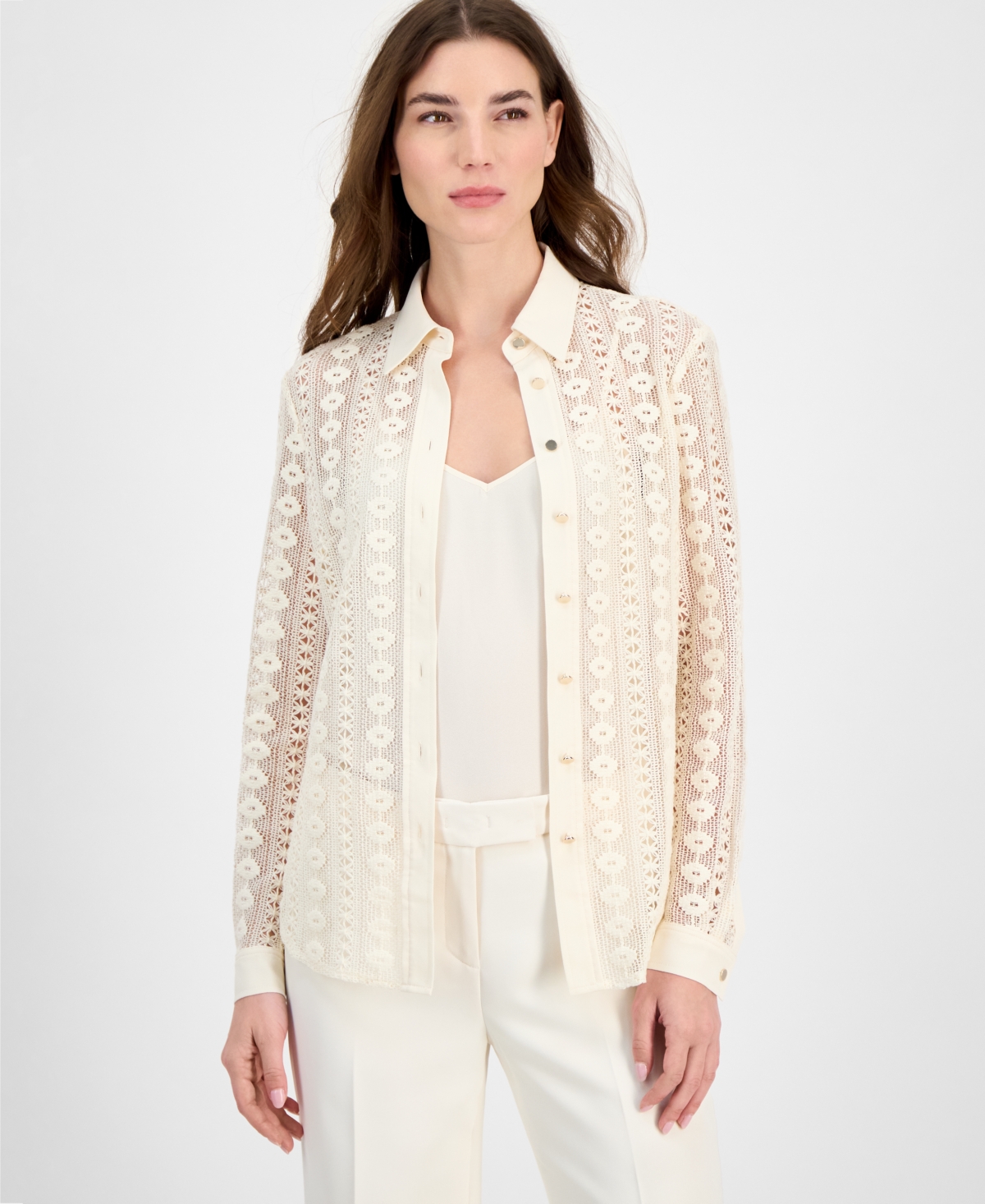 Anne Klein Open Stitch Shirt