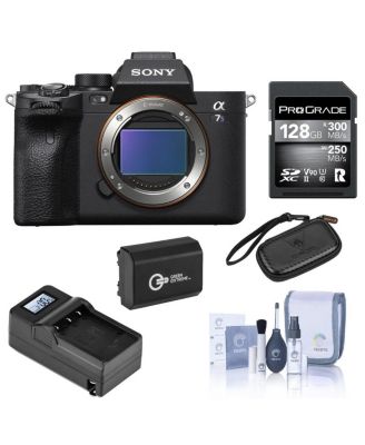Sony Alpha a7S III Full Frame Mirrorless Digital Interchangeable Lens Camera Body - Bundle with 128GB SD Card, Extra Battery, Charger, SD Card
