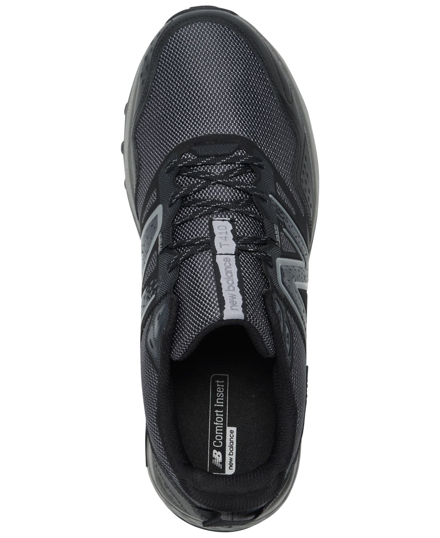 Мужские кроссовки New Balance 410 V8 Wide Width Trail Running, цвет: Чёрный / Серый — фото 5
