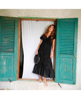 SOLO FIG Mini Jute Straw Bag With Gold chain