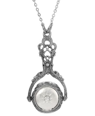 Faux Cultivated Pearl Spinner Necklace