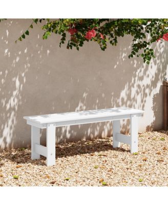 Outdoor HDPE 48" Modern Backless Patio Bench