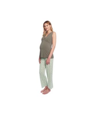 Maternity Analise During & After 5-Piece Maternity/Nursing Sleep Set