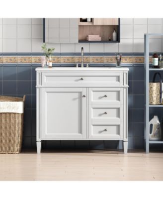 Modern Bathroom Vanity with Top Sink and Storage