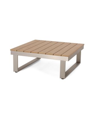 Streamdale Rust-Resistant Sectional Sofa with Faux Wood Accents and Water-Resistant Cushions