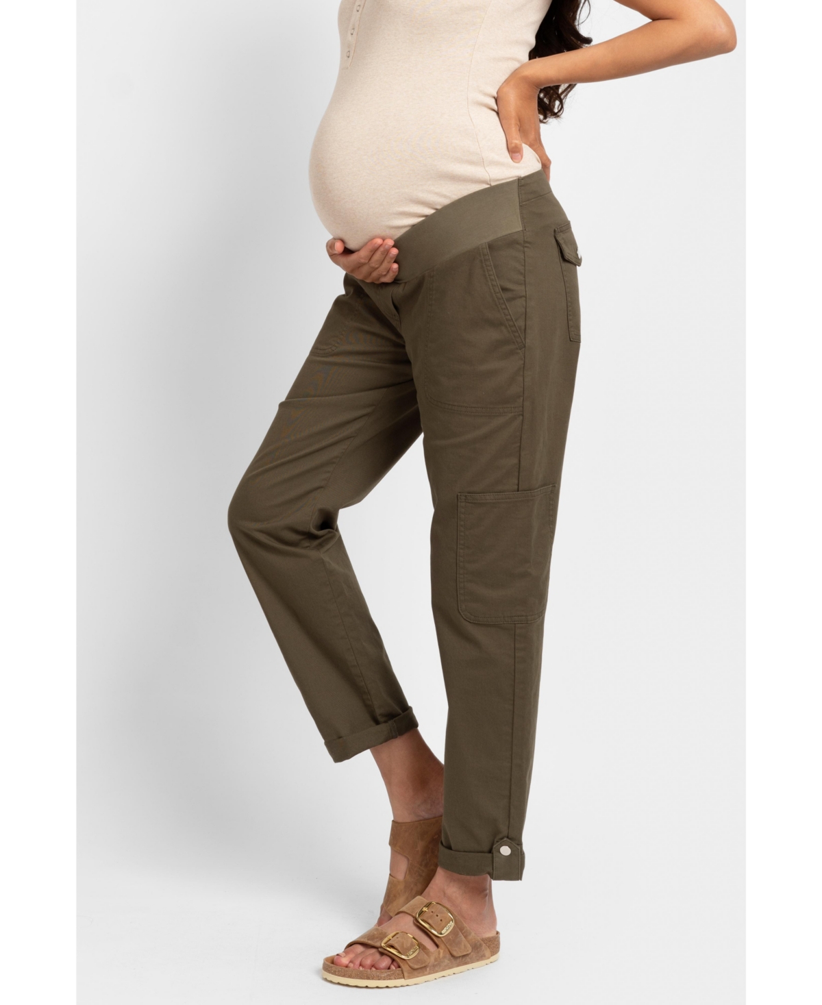SERAPHINE WOMEN'S UNDER-BELLY CARGO MATERNITY PANTS 