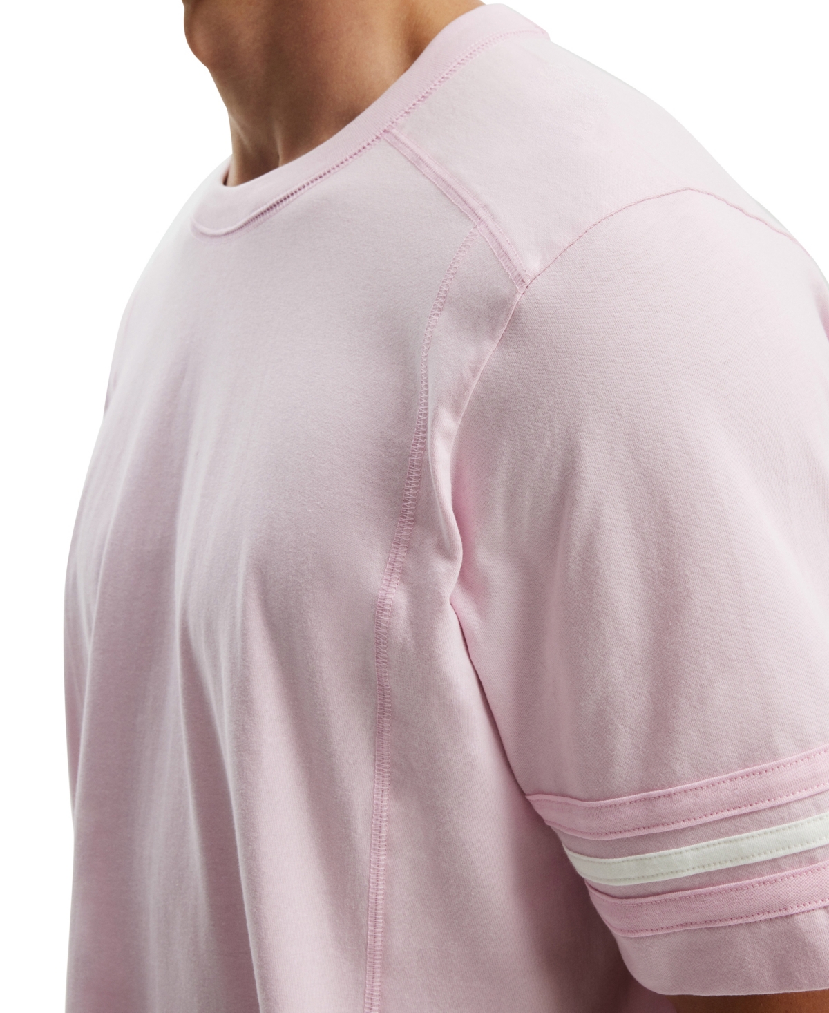 Shop Cotton On Men's Cropped Fit Panel T-shirt In Corsage