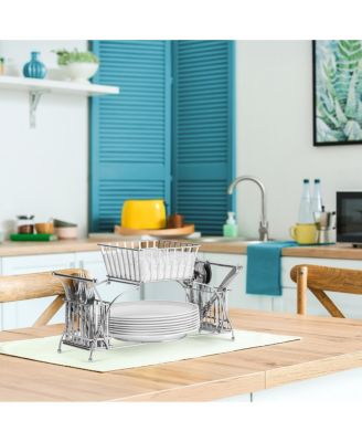 4 Section all-in-one Buffet Utensil Caddy - Ideal for Dining Table, Party, Buffet, Kitchen, Entertaining