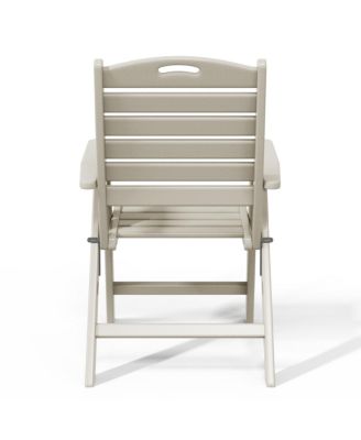 HDPE Adjustable Highback Folding Patio Dining Chair