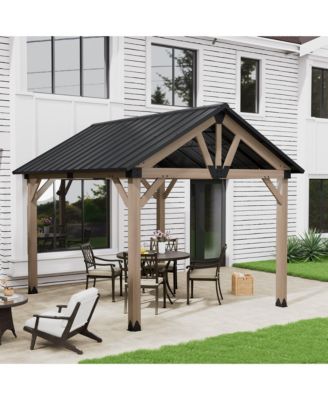 10 x 12 ft. Wood Gazebo Cedar Framed Wooden Gazebo