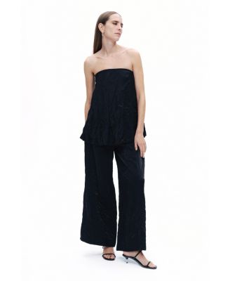 Women's Wrinkled Strapless Blouse