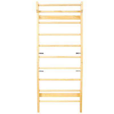 Streamdale Wooden Swedish Ladder, Stall Bars Set for Physical Therapy & Gymnastics (with Adjustable Pull-up Bar)