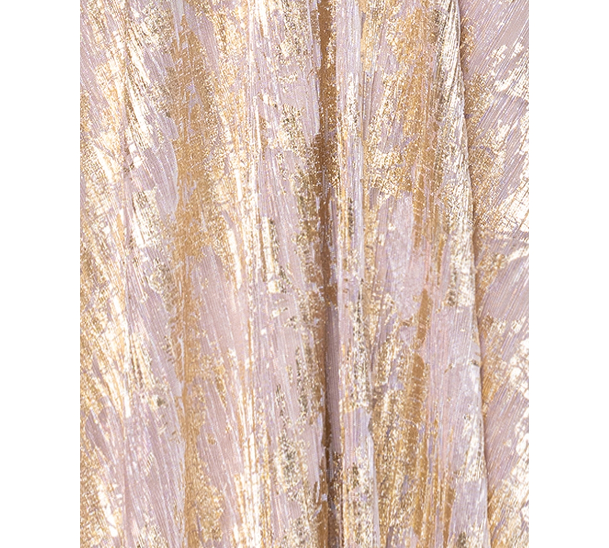 BETSY & ADAM WOMEN'S METALLIC CRINKLED BLOUSON-SLEEVE GOWN 