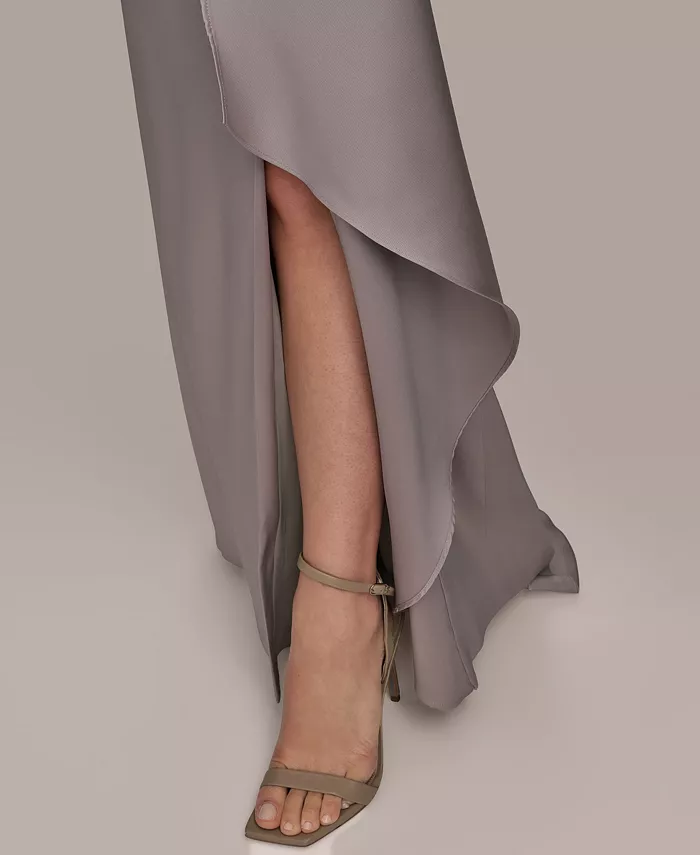 Women's Asymmetric Twist Strapless Gown - thumbnail 7