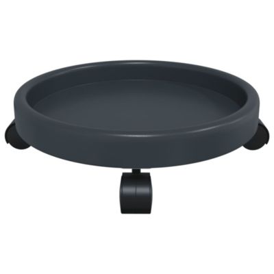 Plant Trolleys with Wheels 2 pcs Gray Diameter 13.4" 77.2 lb