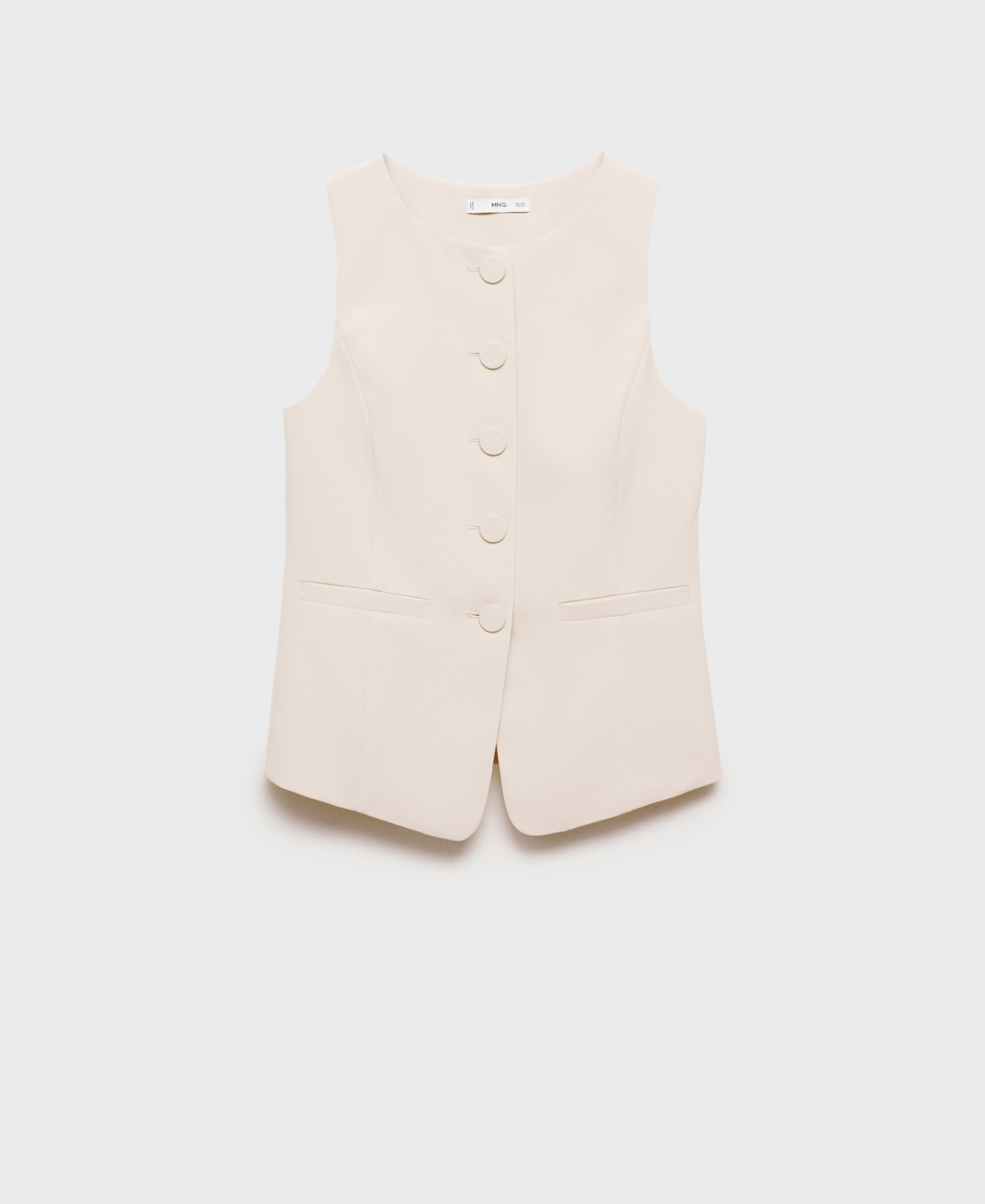 Mango Women's Buttoned Suit Waistcoat In White