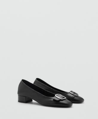 MANGO - Women's Buckle Leather Shoes