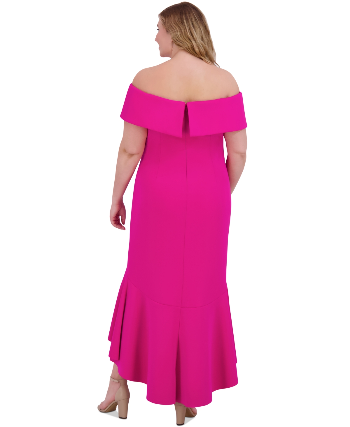 Eliza J Women's Off-the-shoulder High-low Hem Gown In Lipstick Red