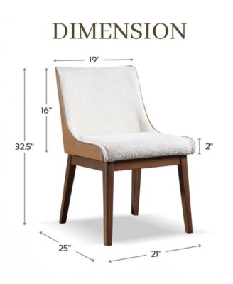 2-Pc. Forest Wisp Boucle Fabric Dining Chair Set