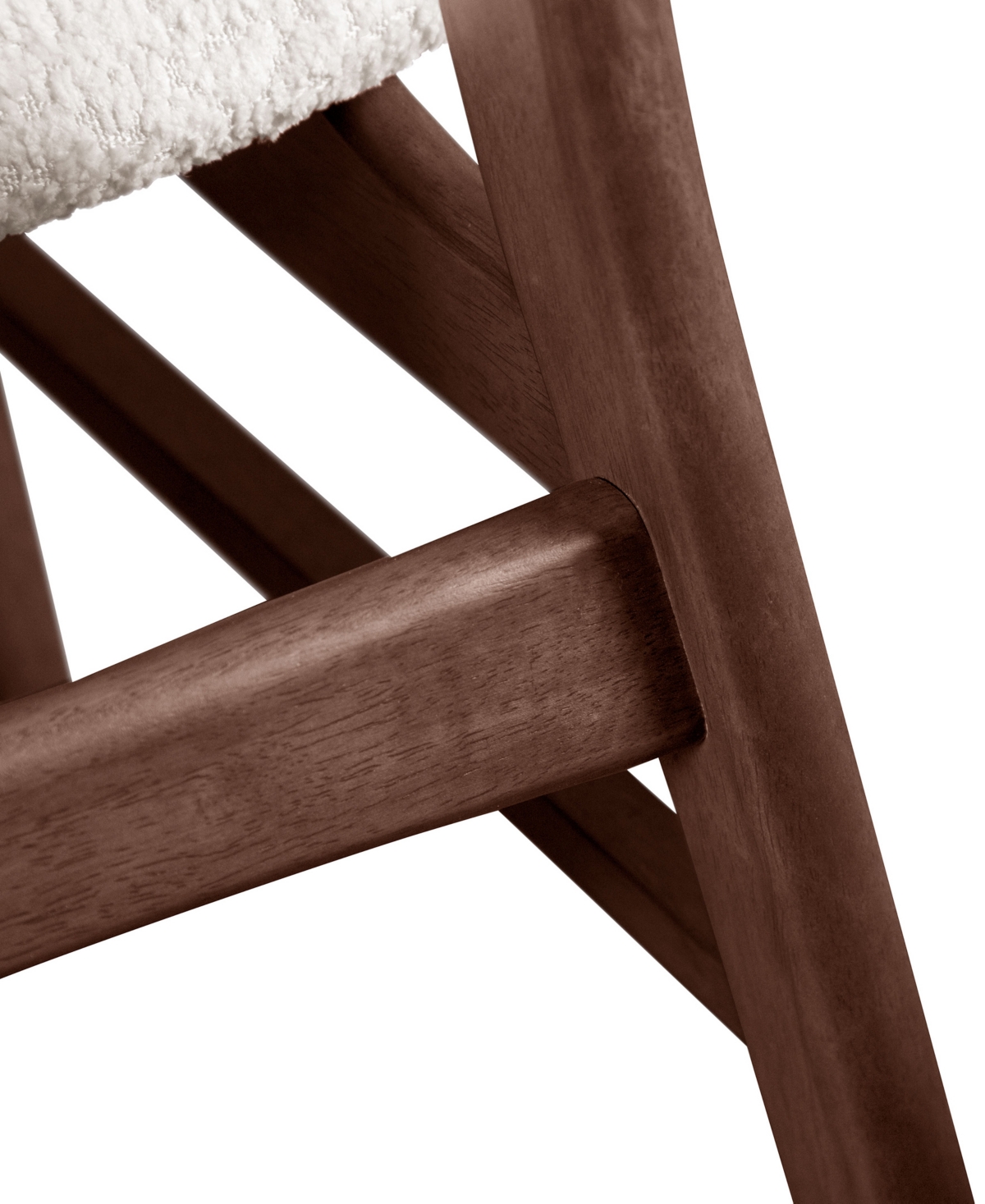 Furniture Of America 2-pc. Grove Boucle Fabric Padded Dining Chair Set In Walnut