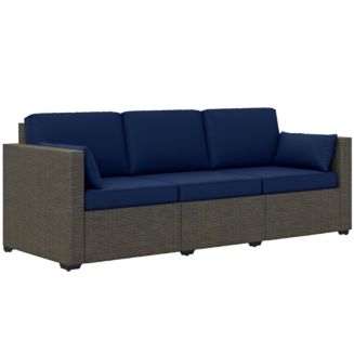 Outsunny Three-Seater Outdoor Wicker Patio Furniture, - Macy's