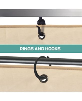 Universal 12 x 14 ft. Gazebo Replacement Mosquito Netting Screen 4-Panel Sidewalls with Double Zipper  (Only Netting)