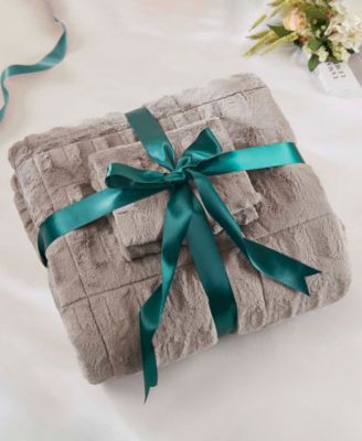 Gia Faux-Fur 3-Pc. Comforter Set, Full/Queen