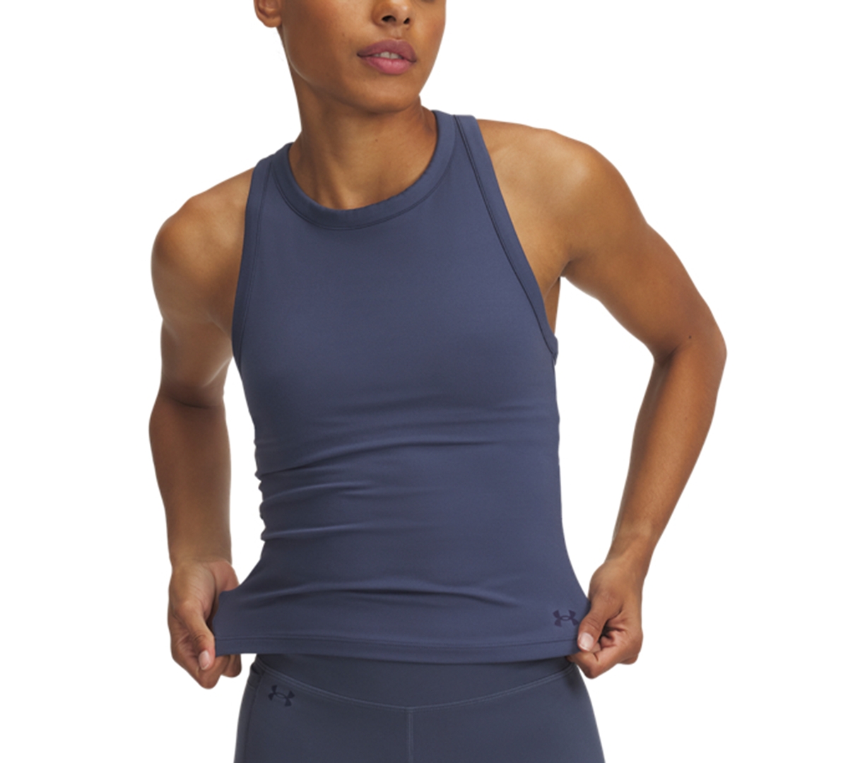 Women's Ua Motion High-Neck Tank Top - Downpour Gray