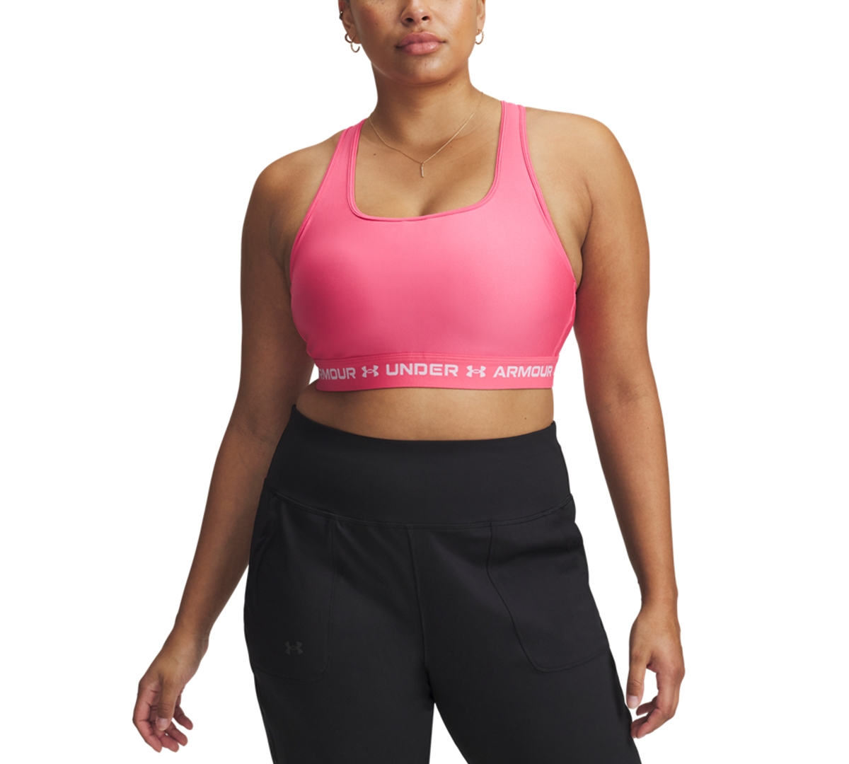 Under Armour Women's Medium Impact Sports Bra In Pink