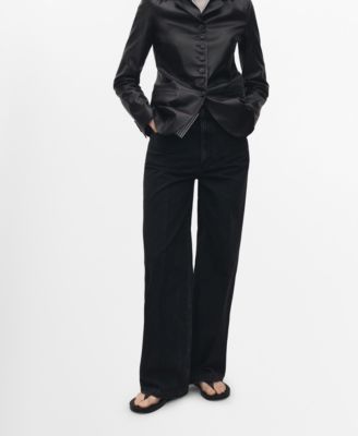 MANGO - Women's High Waist Straight Jeans