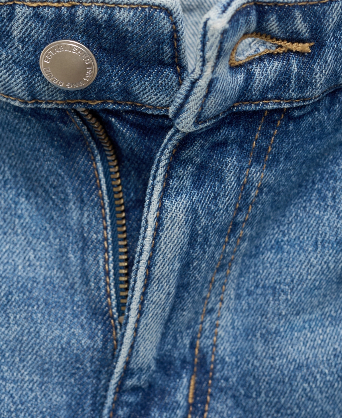 Shop Mango Women's Medium-rise Straight Jeans In Medium Blue