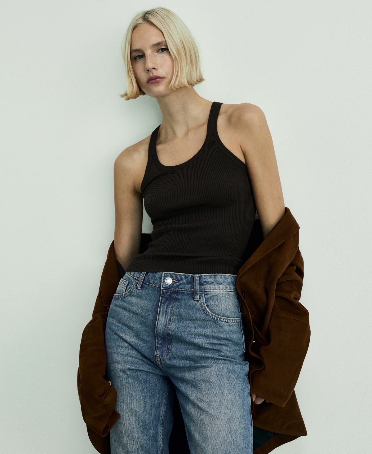 Shop Mango Women's Mom2000 High-rise Jeans In Dark Vintage Blue