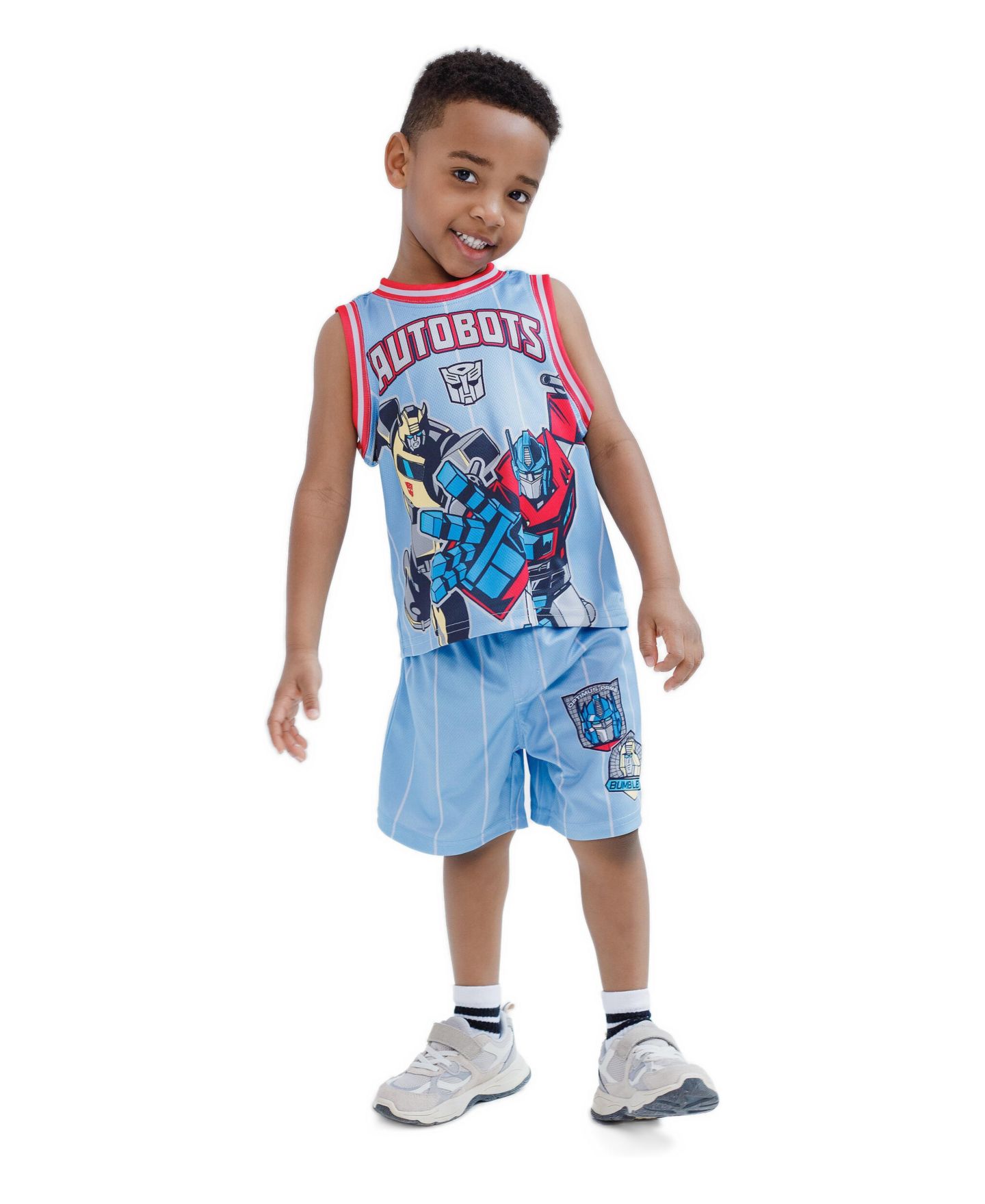 Детский комплект Transformers Boys' Basketball Tank Top and Shorts Set, цвет: Синий — фото 2