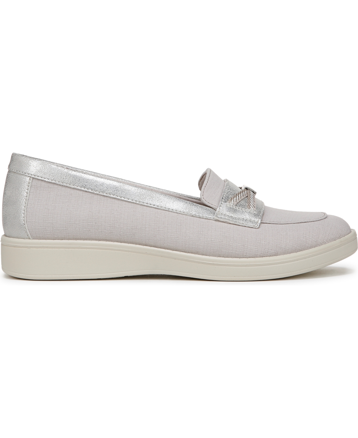 Bzees All Aboard Boat Shoe In Sand Stretch Denim Fabric