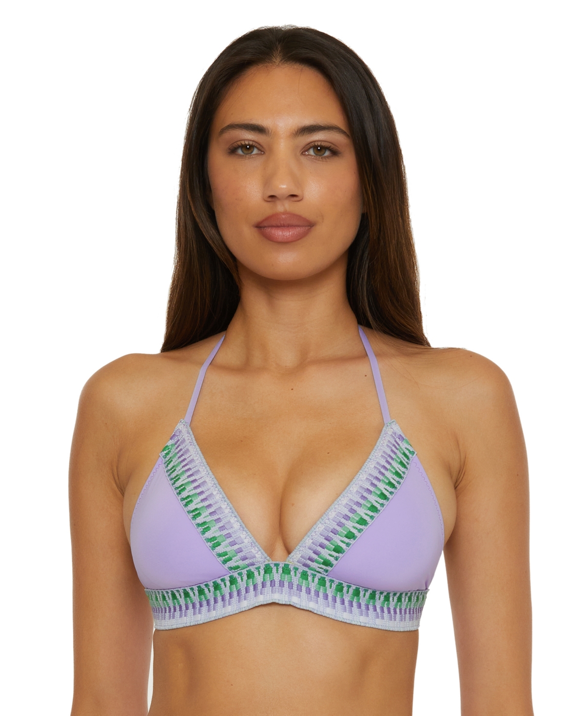Becca Fiesta Halter Bikini Top In Bellflower