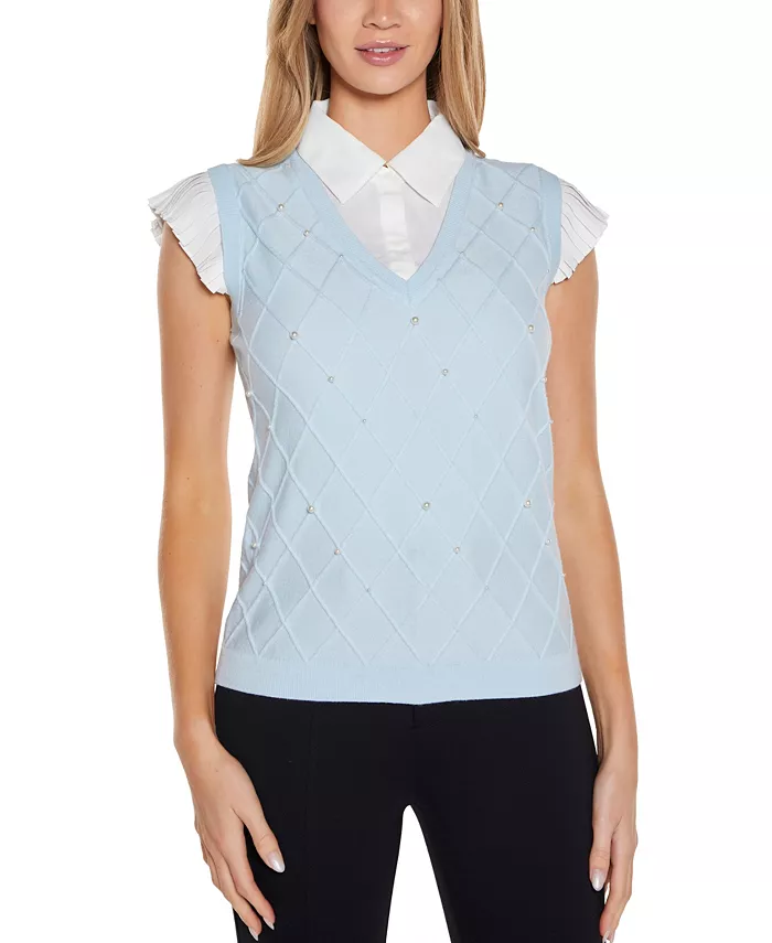 Women's Two-Fer Pullover Sweater