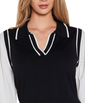 Women's Collared Two-Fer Sweater