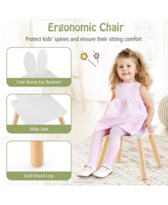 3 Pieces Kids Table and Chairs Set for Arts Crafts Snack Time