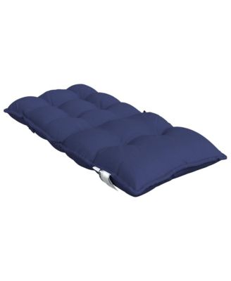 Lowback Chair Cushions 4 pcs Navy Blue Oxford Fabric